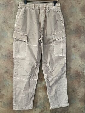 Men's Cargo Drawstring Pants - Light Tan